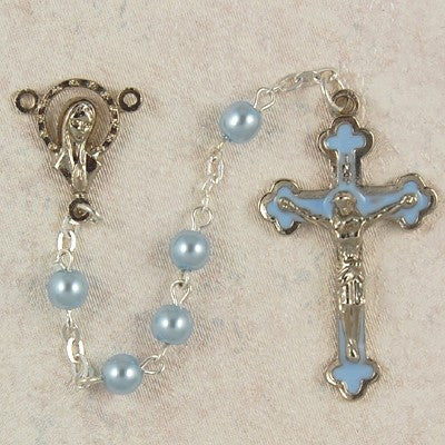 5mm Blue Glass Children's Rosary