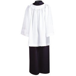 Altar Server Roman Cassock - Red, Black, Purple, White, or Blue