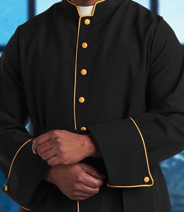 Cassock - Black w/Gold Cross