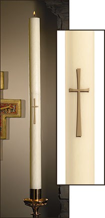 Plain Cross Paschal Candle