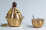 Combination High Polish/Satin Bronze Censer