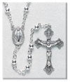 5mm Sterling Silver Plain Rosary - Boxed