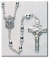 7mm Sterling Silver Oval Rosary - Boxed