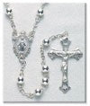 6mm Sterling Silver Plain Rosary - Boxed