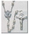 6mm Sterling Silver Twisted Fancy Rosary - Boxed