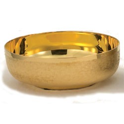 24K Gold Plated Straw Textured Open Ciborium - 300 Host