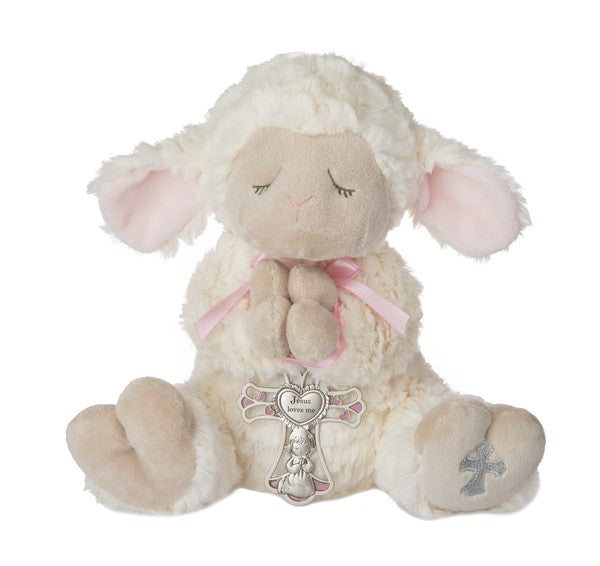 Serenity Lamb w/Crib Cross-Girl