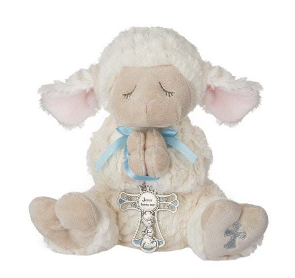 Serenity Lamb w/Crib Cross-Boy