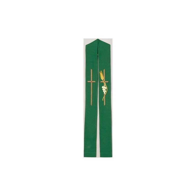 Green Embroidered Stole