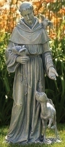 36" St. Francis wDeer Garden Statue