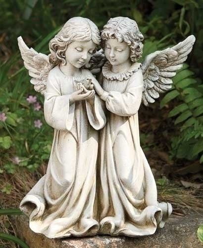 Angels w/Bird Garden Statue