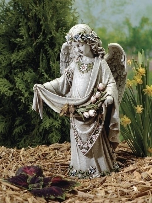 Angel w/Birds Garden Statue