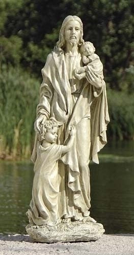 Jesus w/Children Garden Statue