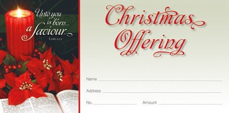 Unto You is Born A Saviour Christmas Offering Envelope