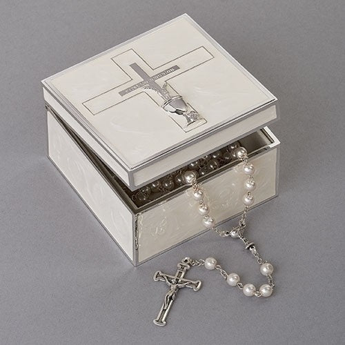 Cross/Wheat/Chalice Keepsake Box