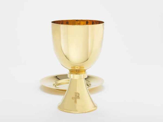 Gold Plated Chalice w/Paten