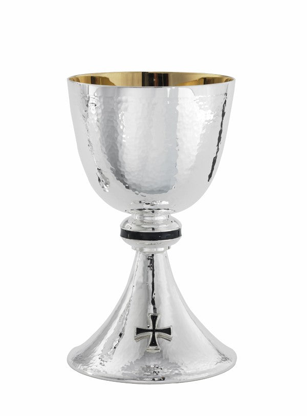 Silver Plated Hammered Chalice