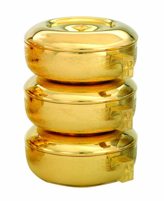 Gold Plated Triple Stacking Ciborias