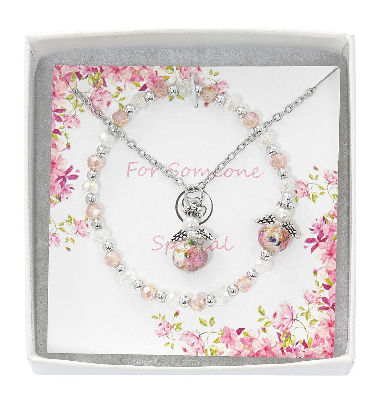 Angel Pendant & Bracelet Set