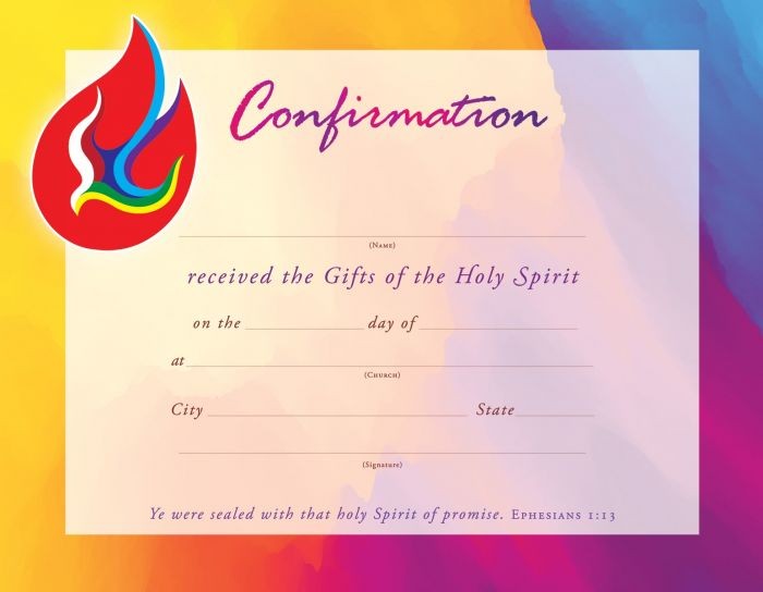 Confirmation Certificate