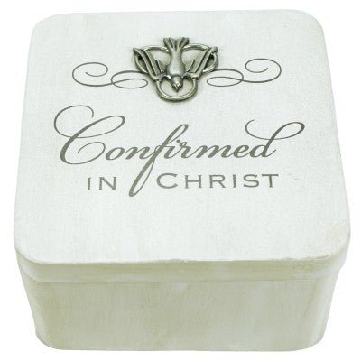 White Confirmation Keepsake Box