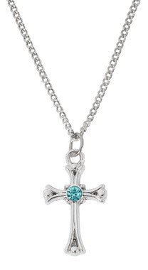 Aqua Cross w/Chain