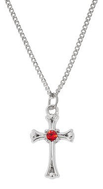 Ruby Cross w/Chain