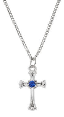 Sapphire Cross w/Chain