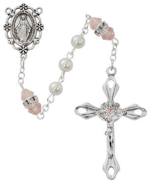 Pearl, Pink Rosary