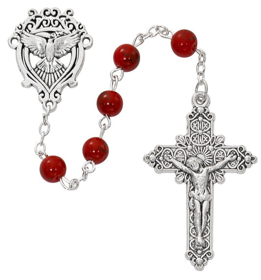 Red Marble Holy Spirit Rosary