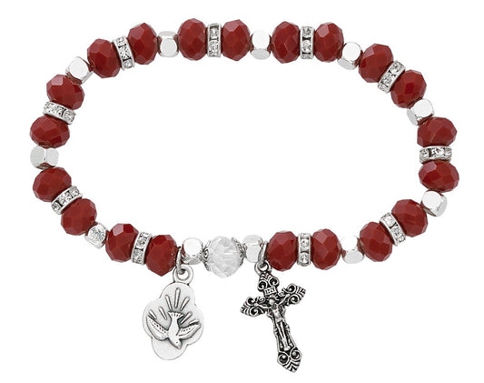 Red Holy Spirit Stretch Bracelet