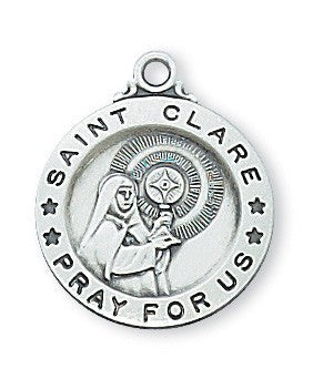 St. Clare Sterling Silver Medal