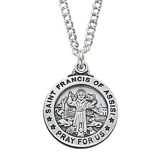 St. Francis of Assisi Sterling Silver Medal