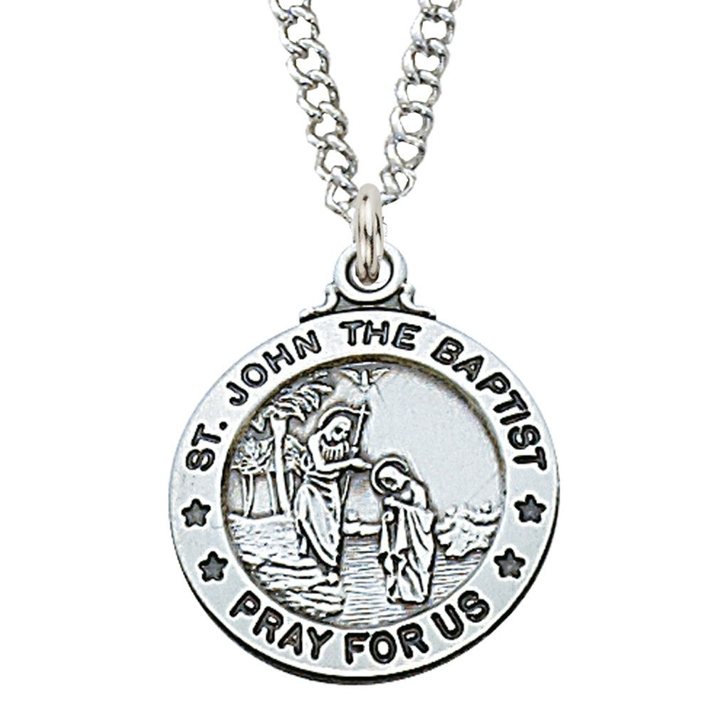 St. John the Baptist Sterling Silver Medal – FUCHS Church Supply