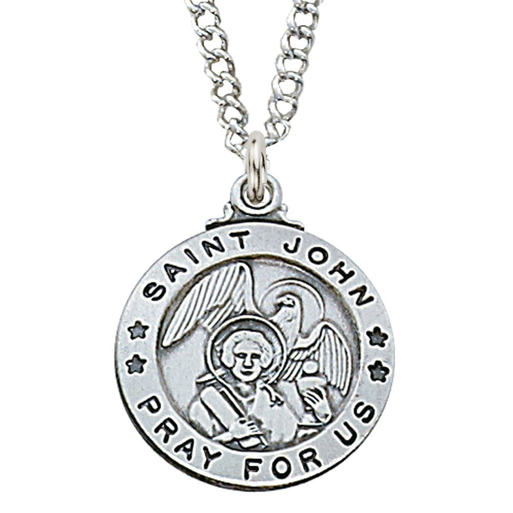 St. John the Evangelist Sterling Silver Medal