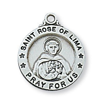 St. Rose of Lima Sterling Silver Medal