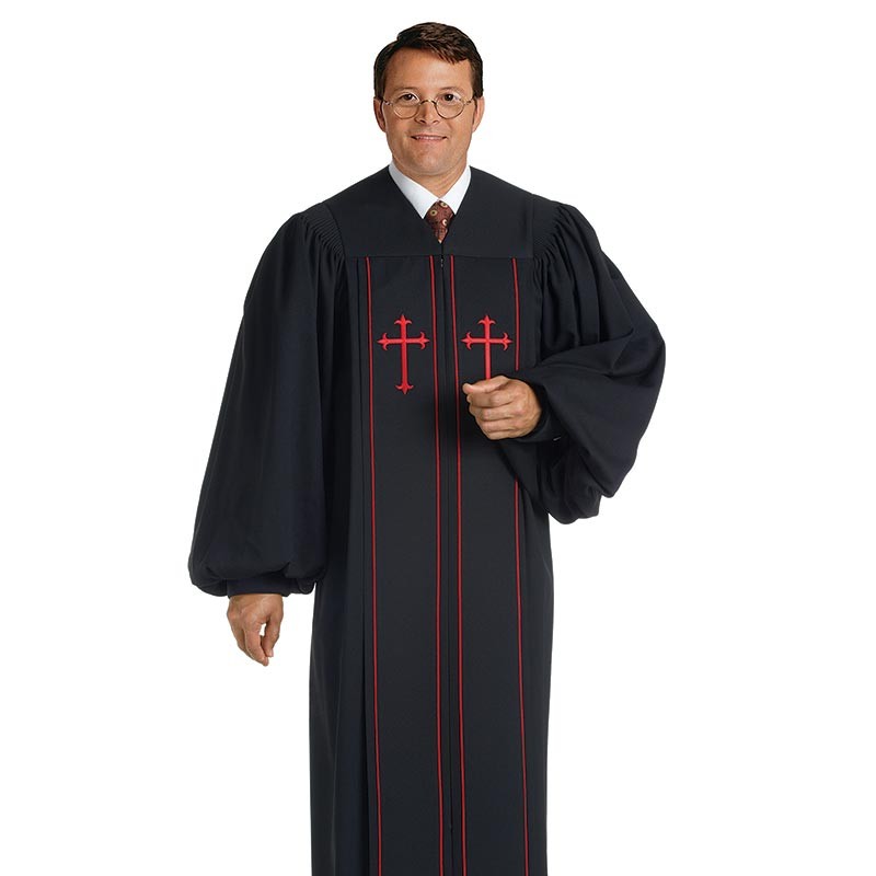 Black Pulpit Cleric Robe – FUCHS Church Supply