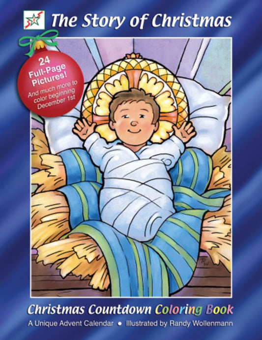 Story of Christmas Countdown Coloring Book