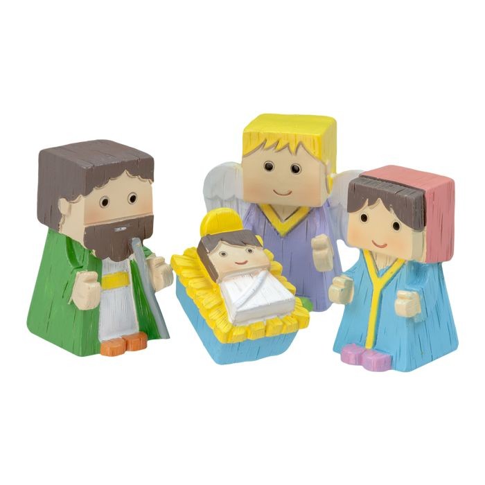 Block People Nativity Set