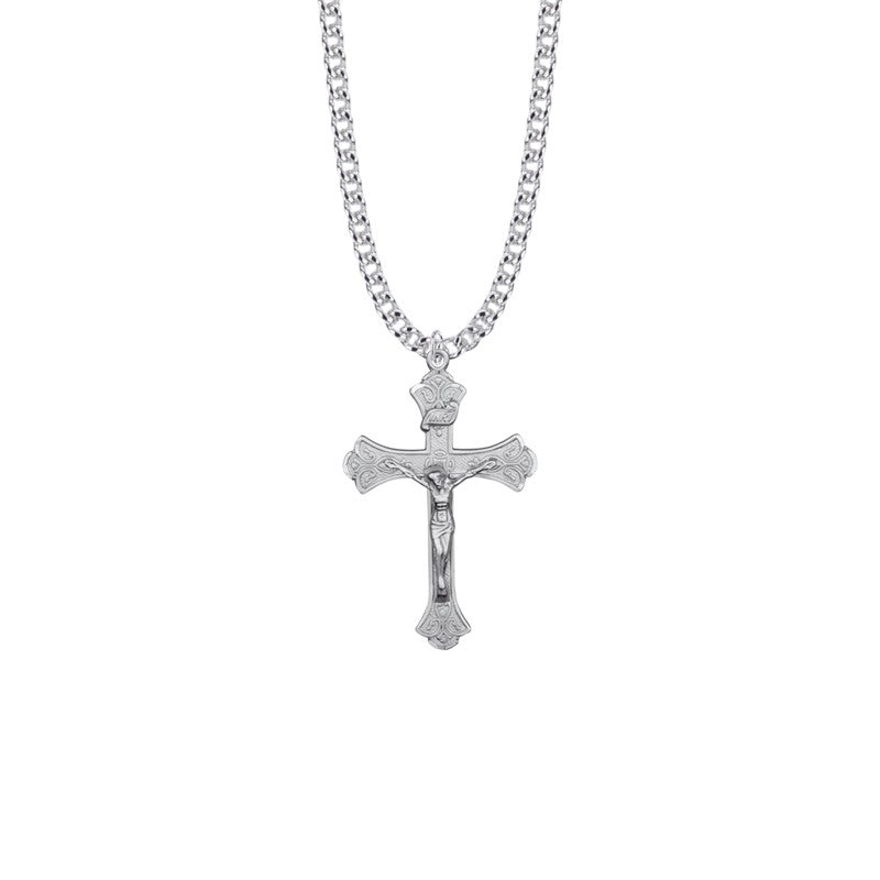 Mens Crucifix Sterling Silver w/24" Chain - Boxed