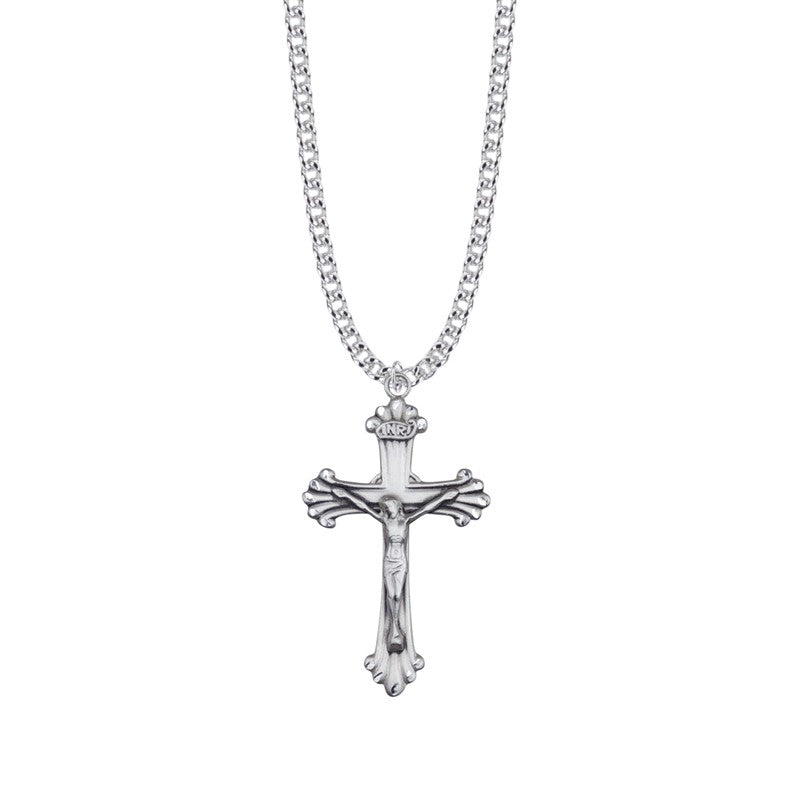 Mens Crucifix Sterling Silver w/24" Chain - Boxed