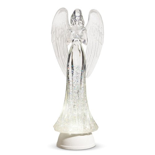 Lighted Angel with Swirling Glitter