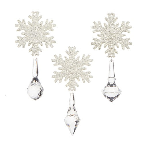 Snowflake Crystal Drop Ornament