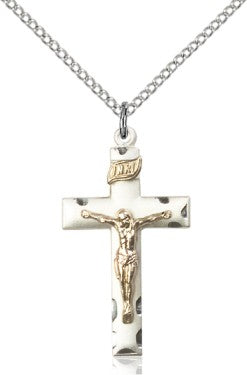 Two-Tone GF/SS Crucifix Pendant