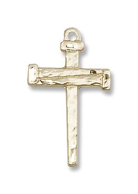 Gold Filled Nail Cross Pendant