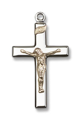 Two-Tone GF/SS Crucifix Pendant