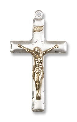 Two-Tone GF/SS Crucifix Pendant