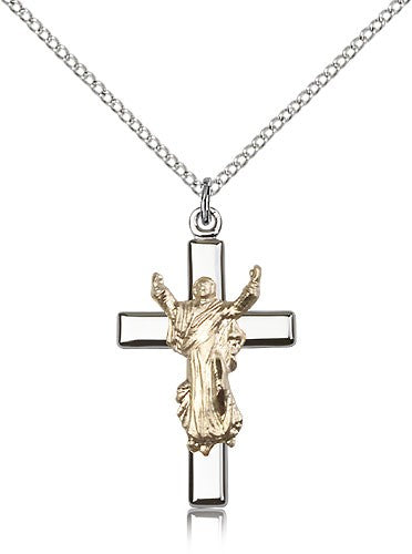 Two-Tone GF/SS Cross Pendant