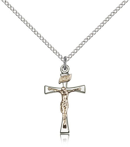 Two-Tone GF/SS Maltese Crucifix Pendant