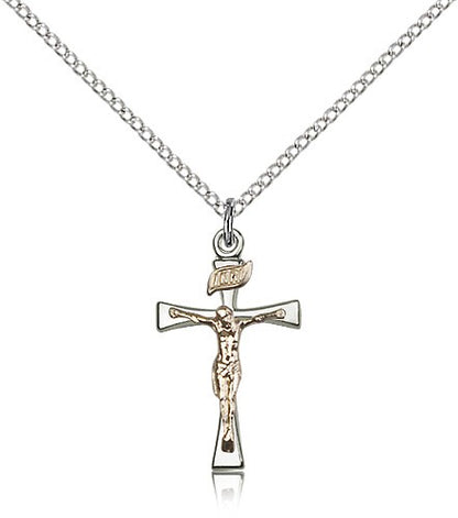 Two-Tone GF/SS Maltese Crucifix Pendant